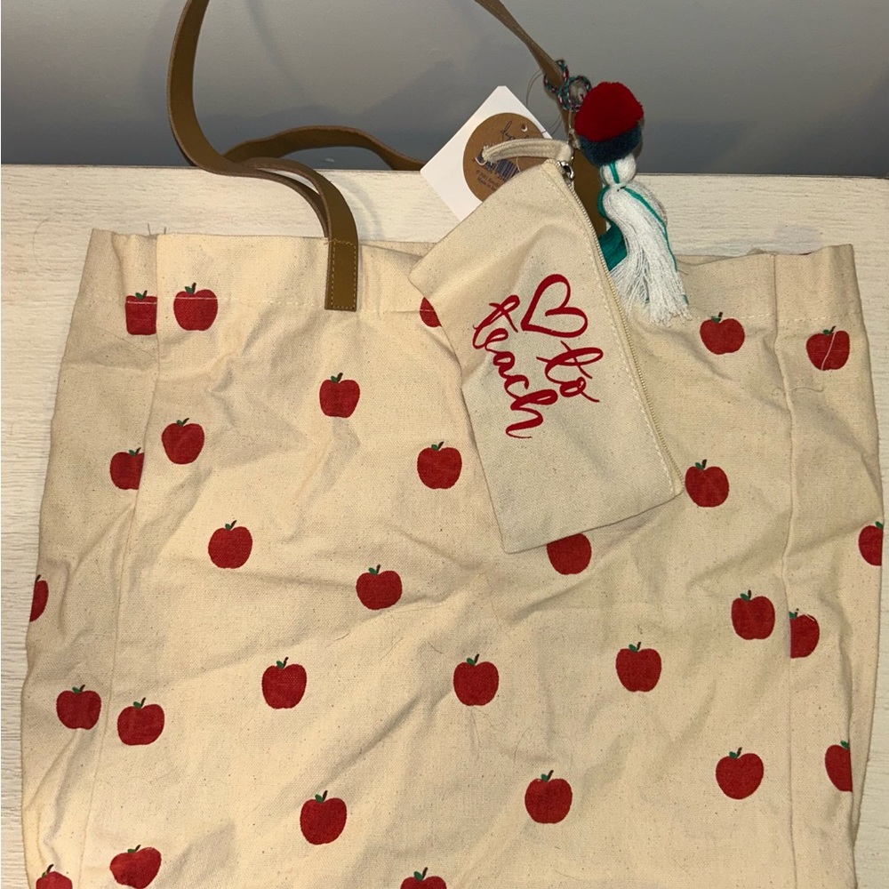 Teacher Tote Bag with Pouch